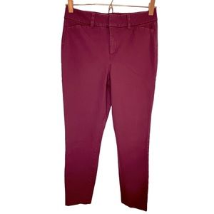 Old navy maroon pixie high rise slim pockets size 4 *